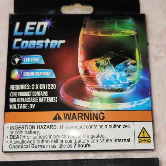 LED NIB Coaster with Color-Changing Lights - Picture 2 of 5